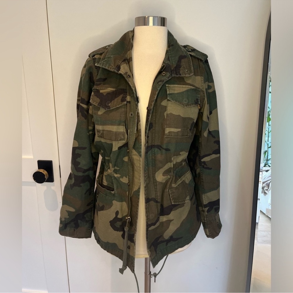 Alpha Industries Women's Green Camouflage Utility Jacket